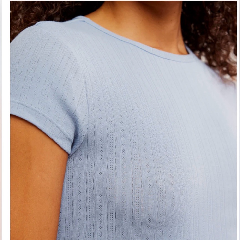 Free People Wait A Minute Baby Tee - Picture 5 of 7